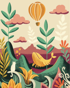 Poster "Katzenwal" von Regina Fröhlich RabbitHole Illustration