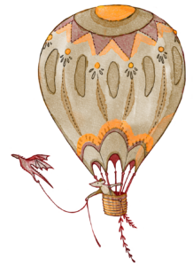 Poster "Ballonfahrt Maus" von Regina Fröhlich, RabbitHole