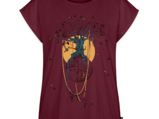 Shirt "In Between Time" Frauen T-Shirt mit gerollten Ärmeln